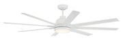 Rush 65" 8-Blade Indoor/Outdoor Ceiling Fan in White