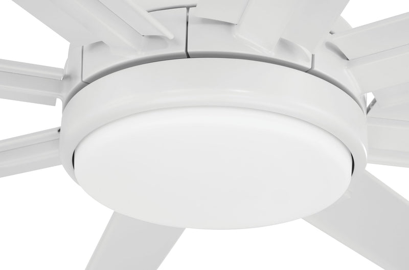 Rush 65" 8-Blade Indoor/Outdoor Ceiling Fan in White