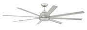 Rush 72" 8-Blade Indoor/Outdoor Ceiling Fan in Painted Nickel