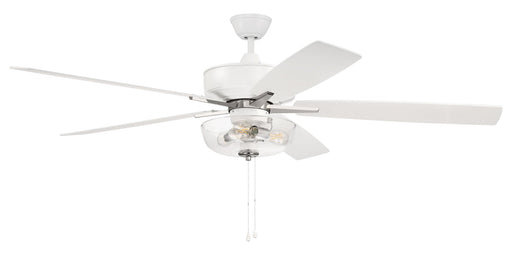 Super Pro 101 60" 5-Blade Ceiling Fan in White/Polished Nickel