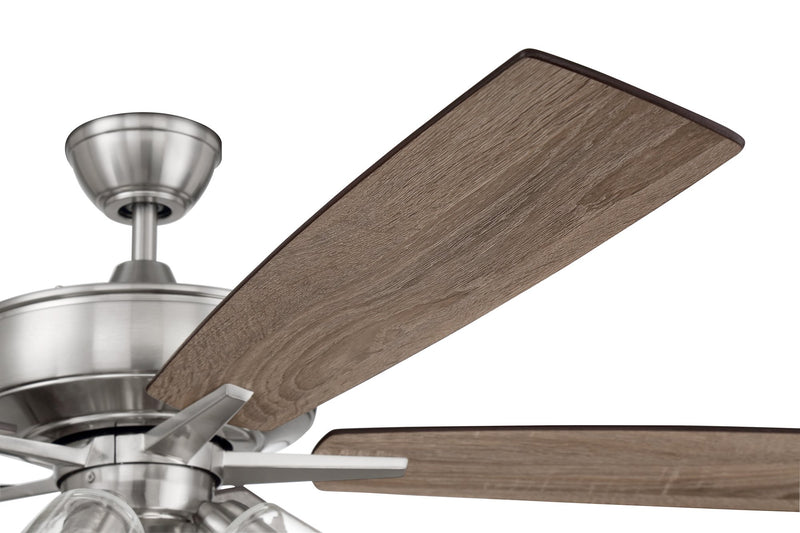 Super Pro 104 60" 5-Blade Ceiling Fan in Brushed Polished Nickel