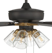 Super Pro 104 60" 5-Blade Ceiling Fan in Flat Black/Satin Brass