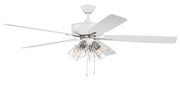 Super Pro 104 60" 5-Blade Ceiling Fan in White/Polished Nickel