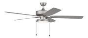 Super Pro 119 60" 5-Blade Ceiling Fan in Brushed Nickel