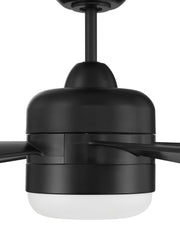 Sebastion 52" 4-Blade Indoor/Outdoor Ceiling Fan in Flat Black