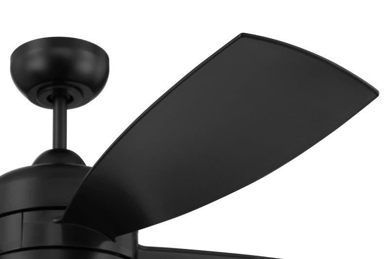 Sebastion 52" 4-Blade Indoor/Outdoor Ceiling Fan in Flat Black
