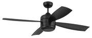 Sebastion 52" 4-Blade Indoor/Outdoor Ceiling Fan in Flat Black