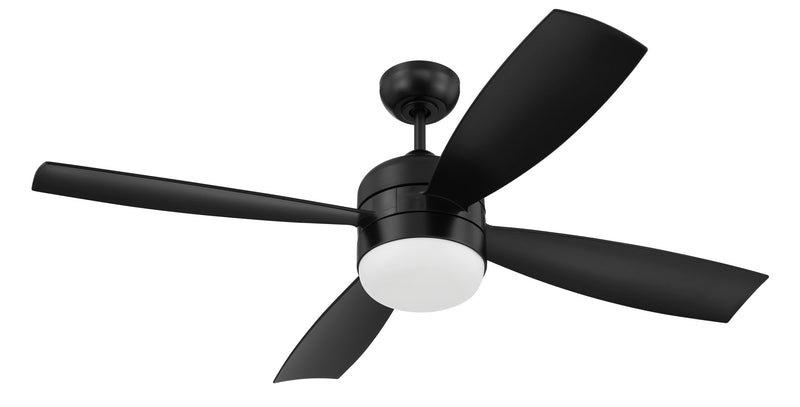 Sebastion 52" 4-Blade Indoor/Outdoor Ceiling Fan in Flat Black