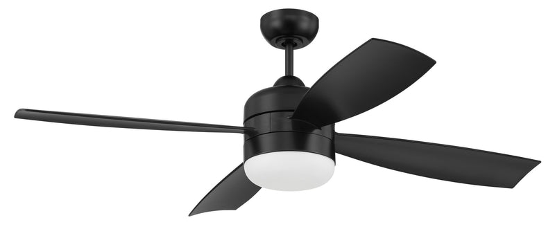 Sebastion 52" 4-Blade Indoor/Outdoor Ceiling Fan in Flat Black