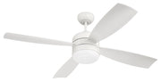 Sebastion 52" 4-Blade Indoor/Outdoor Ceiling Fan in White