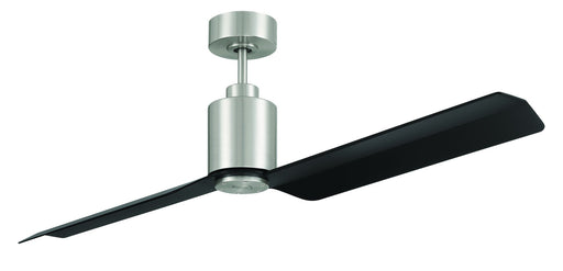 Sleek 56" 2-Blade Ceiling Fan in Brushed Polished Nickel