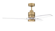 Sonnet 52" 3-Blade Ceiling Fan in Satin Brass