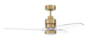 Sonnet 52" 3-Blade Ceiling Fan in Satin Brass