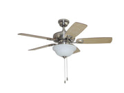 Twist N Click 42" 5-Blade Ceiling Fan in Brushed Polished Nickel