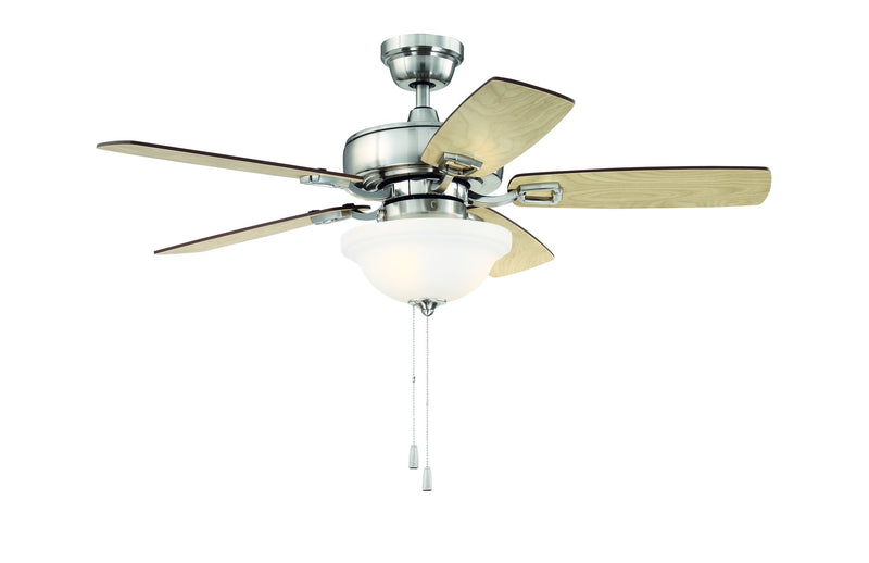 Twist N Click 42" 5-Blade Ceiling Fan in Brushed Polished Nickel