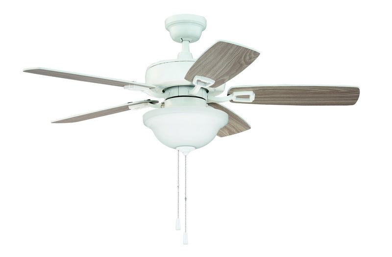 Twist N Click 42" 5-Blade Ceiling Fan in White