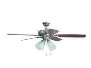 Twist N Click 52" 5-Blade Ceiling Fan in Brushed Polished Nickel