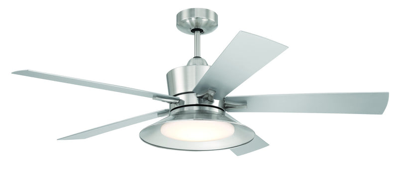 Topper 52" 5-Blade Ceiling Fan in Brushed Polished Nickel