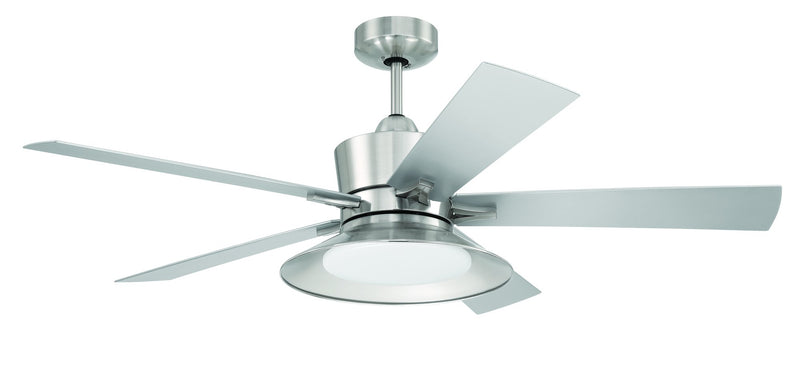 Topper 52" 5-Blade Ceiling Fan in Brushed Polished Nickel