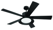 Topper 52" 5-Blade Ceiling Fan in Flat Black