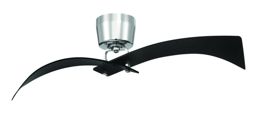 Tern 52" 2-Blade Ceiling Fan in Flat Black / Polished Nickel