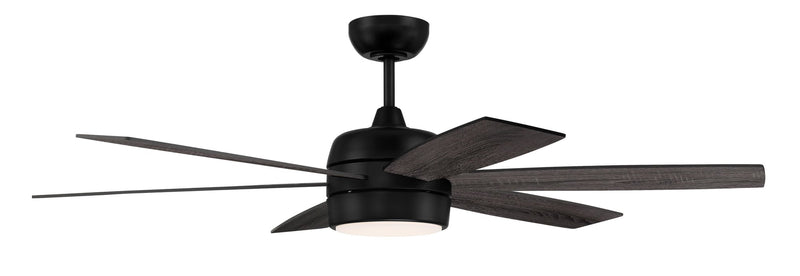 Trevor 52" 6-Blade Indoor/Outdoor Ceiling Fan in Flat Black
