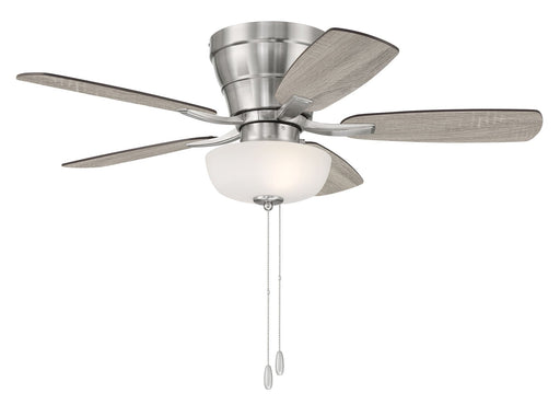 Wheeler 42" 5-Blade 2-Light Bowl Ceiling Fan in Brushed Polished Nickel
