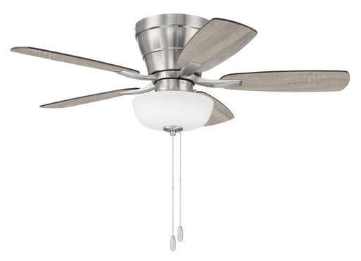 Wheeler 42" 5-Blade 2-Light Bowl Ceiling Fan in Brushed Polished Nickel