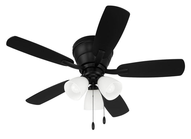 Wheeler 42" 5-Blade 3-Light Ceiling Fan in Flat Black