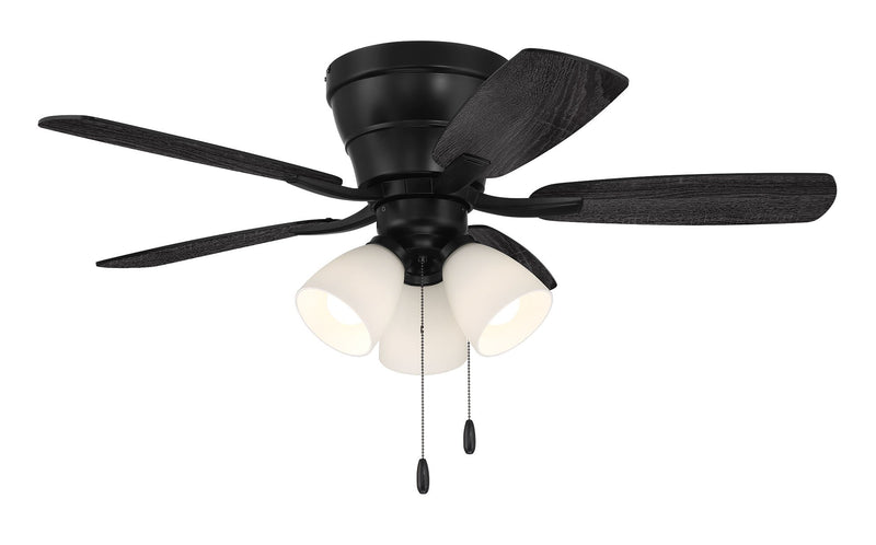 Wheeler 42" 5-Blade 3-Light Ceiling Fan in Flat Black