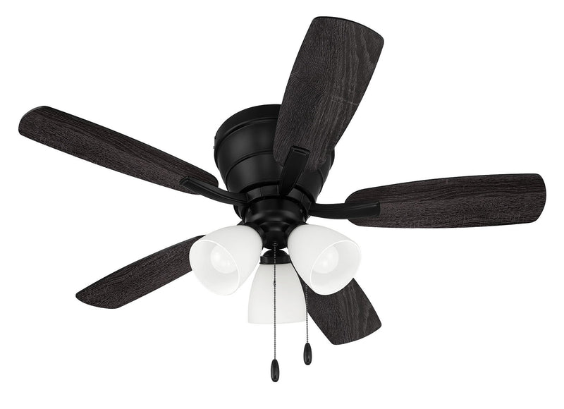 Wheeler 42" 5-Blade 3-Light Ceiling Fan in Flat Black