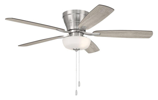 Wheeler 52" 5-Blade 2-Light Bowl Ceiling Fan in Brushed Polished Nickel