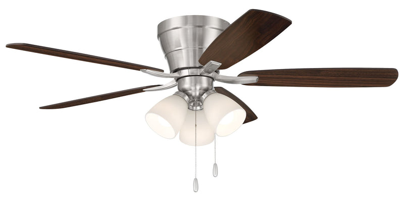 Wheeler 52" 5-Blade 3-Light Ceiling Fan in Brushed Polished Nickel