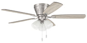Wheeler 52" 5-Blade 3-Light Ceiling Fan in Brushed Polished Nickel