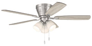 Wheeler 52" 5-Blade 3-Light Ceiling Fan in Brushed Polished Nickel