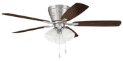 Wheeler 52" 5-Blade 3-Light Ceiling Fan in Brushed Polished Nickel