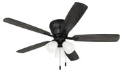 Wheeler 52" 5-Blade 3-Light Ceiling Fan in Flat Black