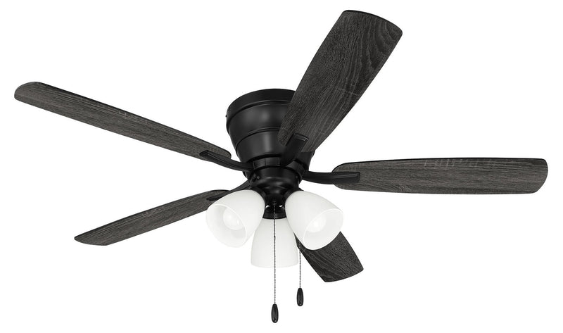 Wheeler 52" 5-Blade 3-Light Ceiling Fan in Flat Black