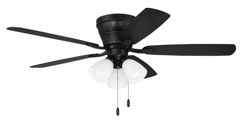 Wheeler 52" 5-Blade 3-Light Ceiling Fan in Flat Black