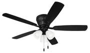 Wheeler 52" 5-Blade 3-Light Ceiling Fan in Flat Black