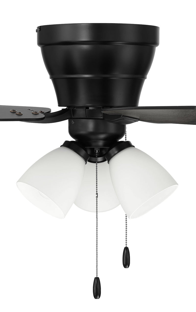 Wheeler 52" 5-Blade 3-Light Ceiling Fan in Flat Black