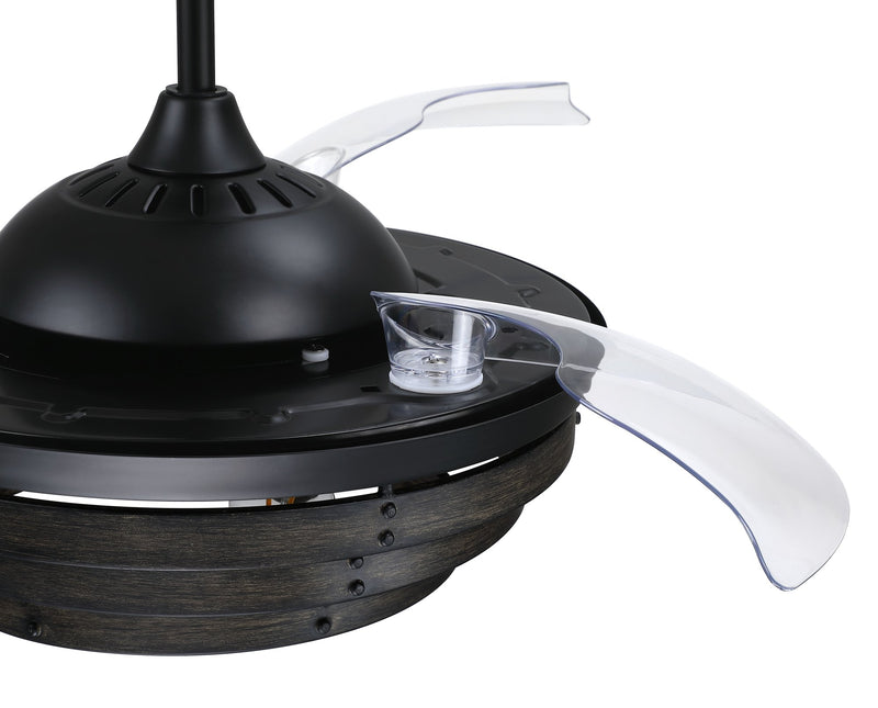 Whiskey 44" 3-Blade Ceiling Fan in Flat Black