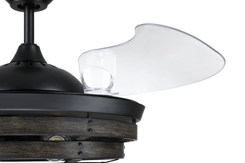 Whiskey 44" 3-Blade Ceiling Fan in Flat Black