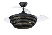Whiskey 44" 3-Blade Ceiling Fan in Flat Black