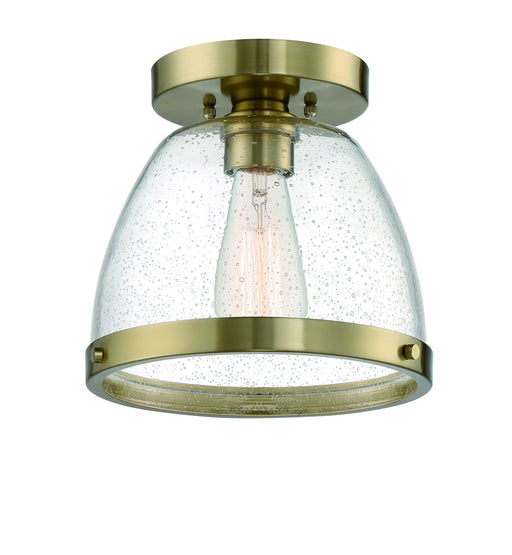 Lodie 1 Light 9.5" Flushmount in Satin Brass
