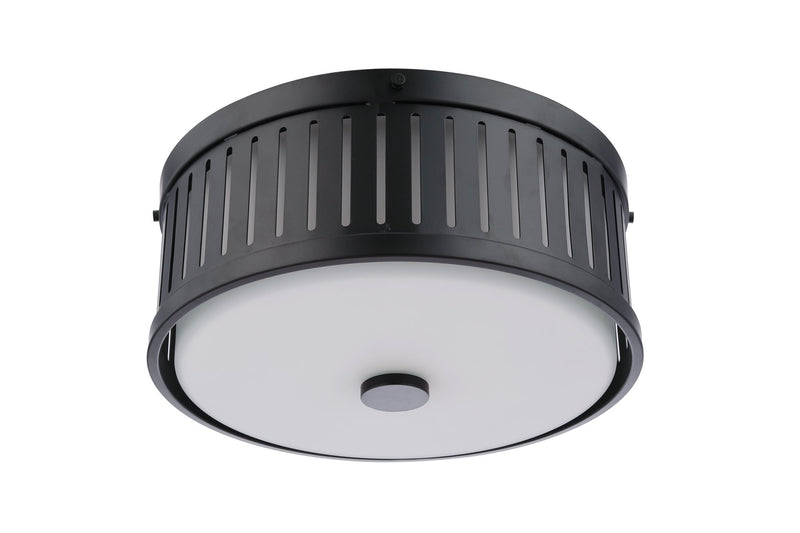 Livingston 3 Light 13" Flushmount in Flat Black