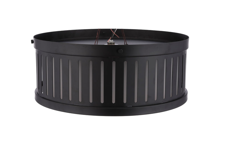 Livingston 3 Light 13" Flushmount in Flat Black