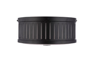 Livingston 3 Light 13" Flushmount in Flat Black