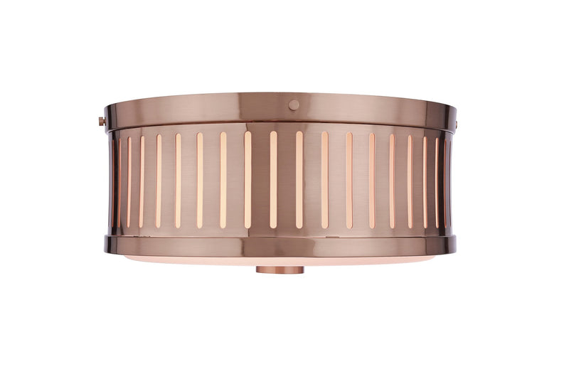 Livingston 3 Light 13" Flushmount in Satin Brass