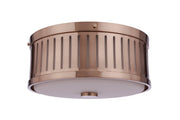 Livingston 3 Light 13" Flushmount in Satin Brass